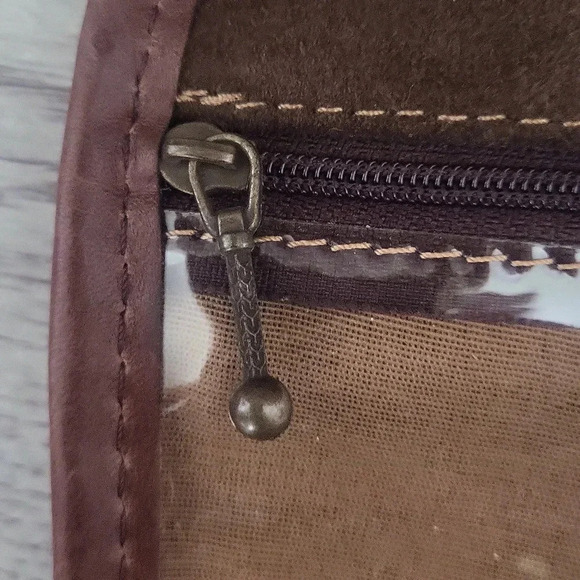 🛍Villena Brown Suede Multi Pocket Hanging Foldable Toiletry Bag‎ - Picture 8 of 14